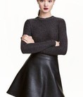 Váy giả da xòe chữ A H M Size 32 34