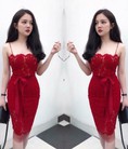 Đầm body ren phối lưới