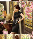 Đầm chất thun poly ôm body thêu hoa tết cực đẹp z