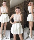 Đầm kim tuyến phối ren tà chéo