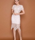 Đầm body ren line cut lazer
