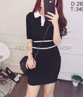 Đầm kim tuyến body cổ sơ mi