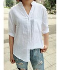 Áo sơ mi trắng tay lỡ