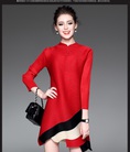 Đầm thun gân phối màu TTMS1086
