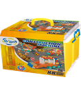 Thùng Gigo toys Máy móc xây dựng 88 mô hình nhiều màu 160 chi tiết miếng ghép 7331P