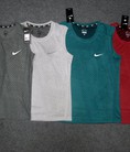 Áo sát nách thể thao Nike chất muối tiêu co giãn đa chiều ép vân 3D