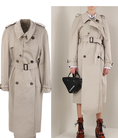 Áo khoát nữ Balenciaga 517936Tve069501 Beige Cotton Trench Coat