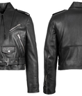 Áo khoác da nữ Balenciaga Black Leather Zip up Motorcycle