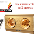 Đèn sưởi Heizen 2 bóng vàng HE 2BR có điều khiển từ xa