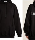 Áo khoác nữ Balenciaga hooded sweatshirt black