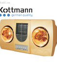 Đèn sưởi nhà tắm 2 bóng thổi gió nóng Kottmann K2B HW G