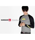 Áo Bơi Nam Dài Tay Quiksilver Chui Đầu Ghi Tay Đen