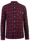 Áo sơ mi dài tay Pierre Cardin Grandad Collar Flannel Shirt Mens