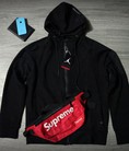 Hoodies Jordan dạng khóa kéo , lót nhung có túi vai sành điệu