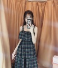 Đầm caro nơ lưng xinh AXT1602 mới nè