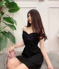 Đầm trễ vai nơ lớn CAO CẤP LL01030 mới nè