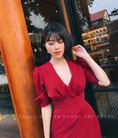 Đầm Body cổ V xếp li eo CAO CẤP LL01031 mới nè.