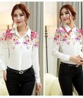 Áo sơ mi tay dài họa tiết hoa xinh xắn