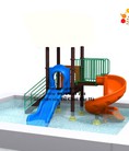 Cầu trượt bể bơi siêu sẻ thích hợp khu vui