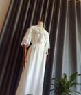 Váy thiết kế vải voan cao cấp màu trắng thanh lịch