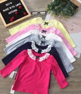 Áo thu cotton dài tay bé trai và bé gái