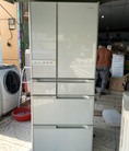 Tủ lạnh gương Hitachi R Y6000 602L 2009 hút chân không, Màu Xám Xanh, Hình thức mới 90%