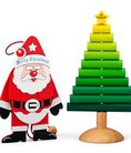 Ông già noel cử động bằng gỗ