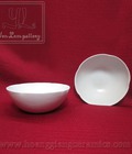 Hình ảnh: bát cơm miệng lượn sứ trắng mỏng men mát 