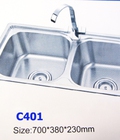 Hình ảnh: Chậu rửa bát Inox 2 hố C401