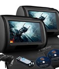 Hình ảnh: Đầu DVD di động cảm ứng XTRONS 2X Black 9 Touch Screen Pillow Car Headrest Monitor DVD Player FM Game