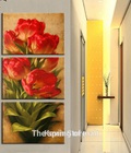 Hình ảnh: Tranh hoa tuylip đỏ