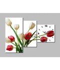 Hình ảnh: Tranh đồng hồ treo tường hoa Tulip DH604A (kích thước 110cmx