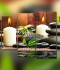 Hình ảnh: Tranh bộ trang trí Spa DH647A (kích thước 145x90cm)
