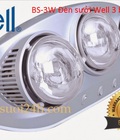 Hình ảnh: đèn sưởi phòng tắm well 3 bóng bạc