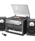 Hình ảnh: Máy Nghe nhạc Bluetooth, Đĩa Than, CD, Mp3 Pyle PTTCSM70BT Bluetooth Classic Style Record Player Turntable with Vinyl to