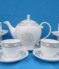 Hình ảnh: Bộ ấm chén Camellia cao cấp in viền hạc