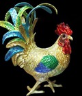 Hình ảnh: Gà trống bằng kim loại, đính hạt cực đẹp