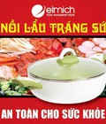 Hình ảnh: Nồi lẩu tráng sứ ELMICH, dùng đc trên bếp từ - 450k