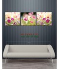 Hình ảnh: Tranh bộ treo tường hoa Viola DH684A (kích thước 135x40cm) 