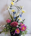 Hình ảnh: [Hoa voan] - Hoa lan + hoa hồng (HS232)