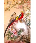 Hình ảnh: Tranh kính nghệ thuật đôi chim hoa