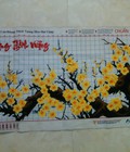 Hình ảnh: Tranh thêu chữ thập Hoa Mai Mùa Xuân,Tấn Tài Tấn Lộc