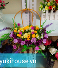Hình ảnh: Giỏ hoa lụa HL32