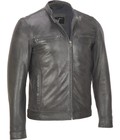 Hình ảnh: Áo da Black Rivet Distressed Open Bottom Leather Jacket w/ Zippered Cuffs của Wilson leather nhé
