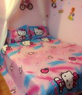 Hình ảnh: Bộ drap giường Hello Kitty, màu hồng