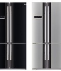 Hình ảnh: Phân phối Tủ lạnh Mitsubishi 4 cánh MR L78E 710 lít với 2 màu thép và đen đá sang trọng