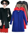 Hình ảnh: Order Trung Quốc Áo khoác dạ nữ dáng dài, thiết kế cổ lông sang trọng, quý phái