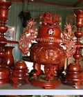 Hình ảnh: Bộ đồ  thờ  bằng  gỗ  Hương  đục sắc  sảo  