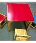 Hình ảnh: Bàn ghế gỗ mầm non tự nhiên, bàn ghế gỗ công nghiệp