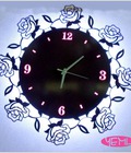 Hình ảnh: Đồng hồ treo tường đèn ngủ hình vòng hoa